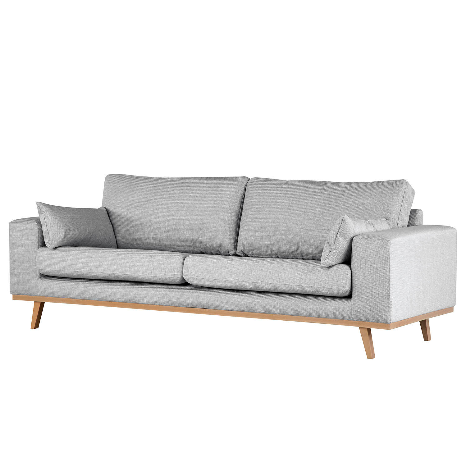 2-SITZER SOFA - Buchefarben/Hellblau, Textil (197/81/88cm) - home24