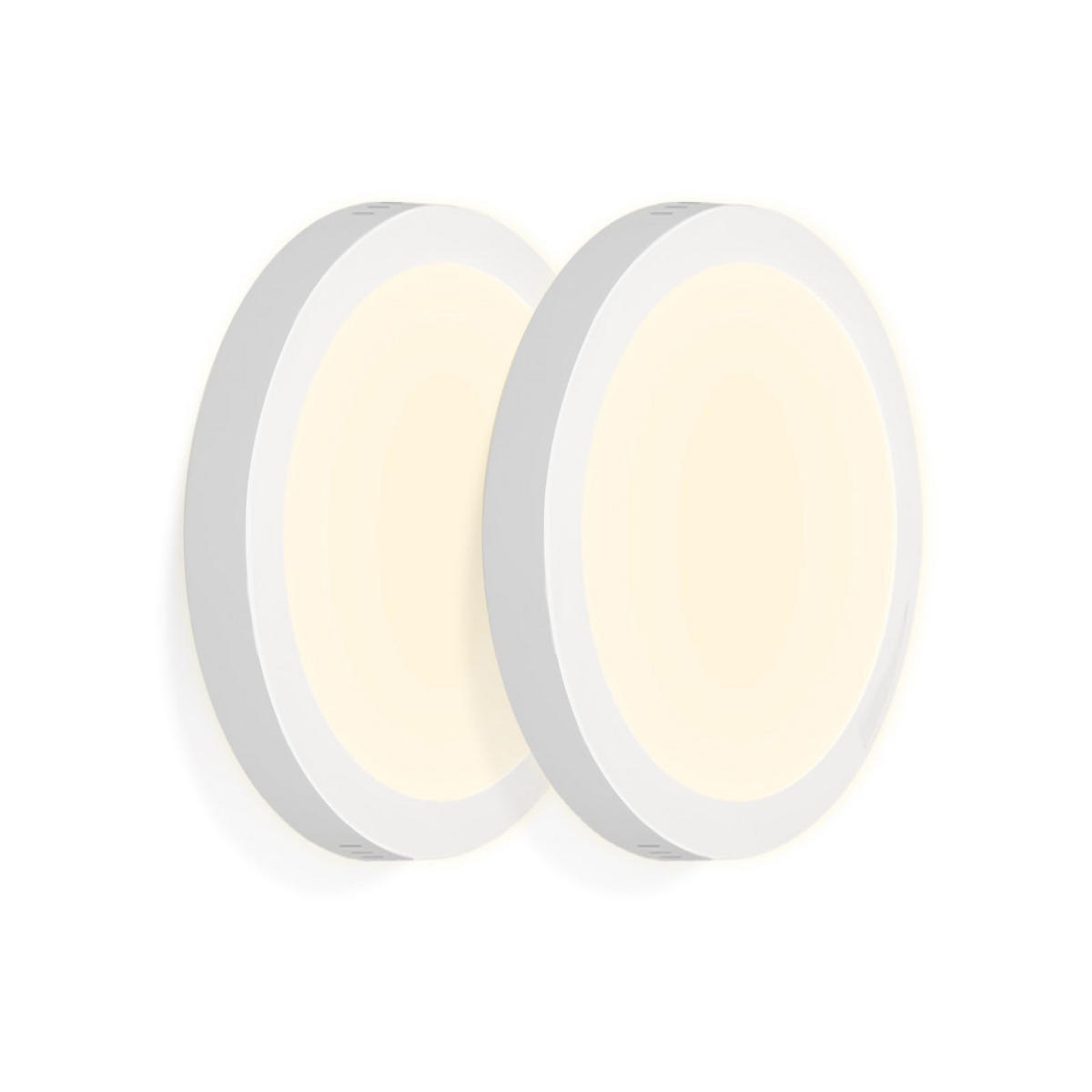 LED-DECKENLEUCHTE Tessj 23/3/23 cm （3er-set） - Weiß, Kunststoff (23/23/3cm) - ZMH