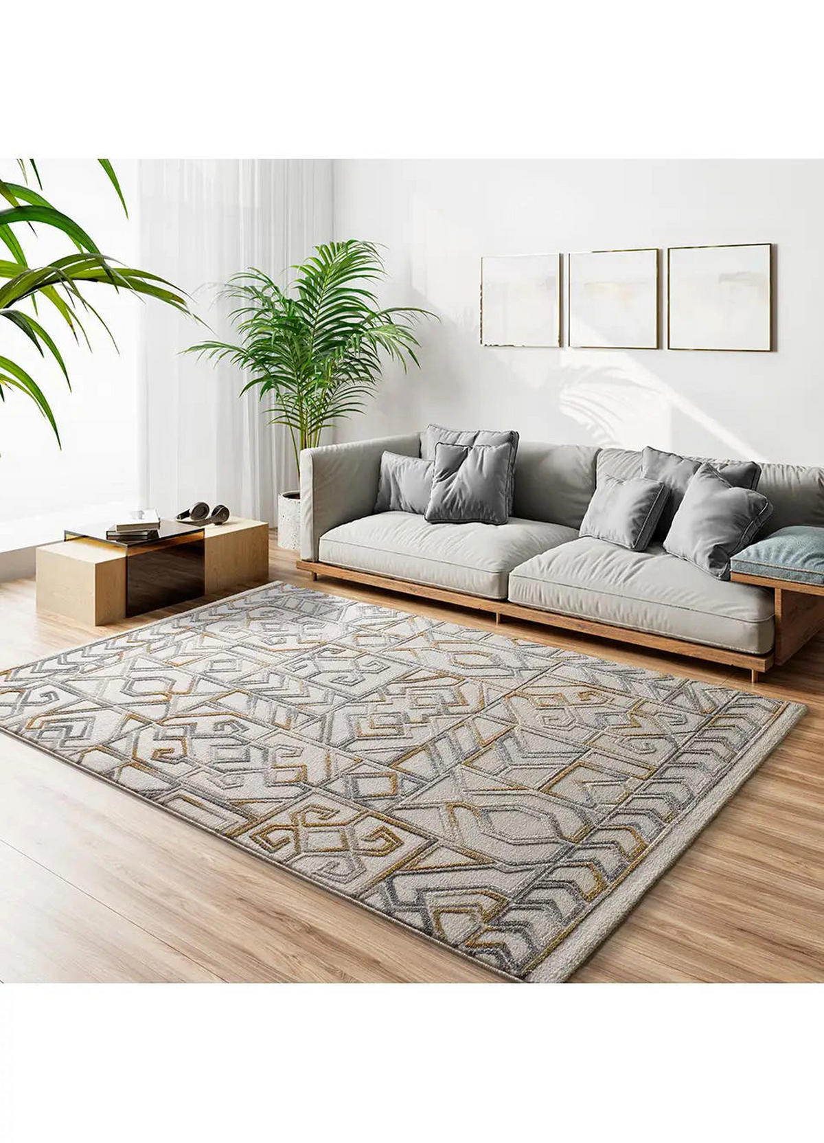 KURZFLORTEPPICH Creme / Mehrfarbig Amara 200/290 cm - Multicolor/Creme, Naturmaterialien/Textil (200/290cm) - Atticgo