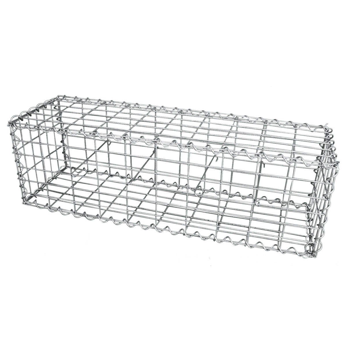 GABIONENKÖRBE 100 x 30 x 30cm / 3 Körbe - Alufarben, Metall (100/1cm) - Monstershop