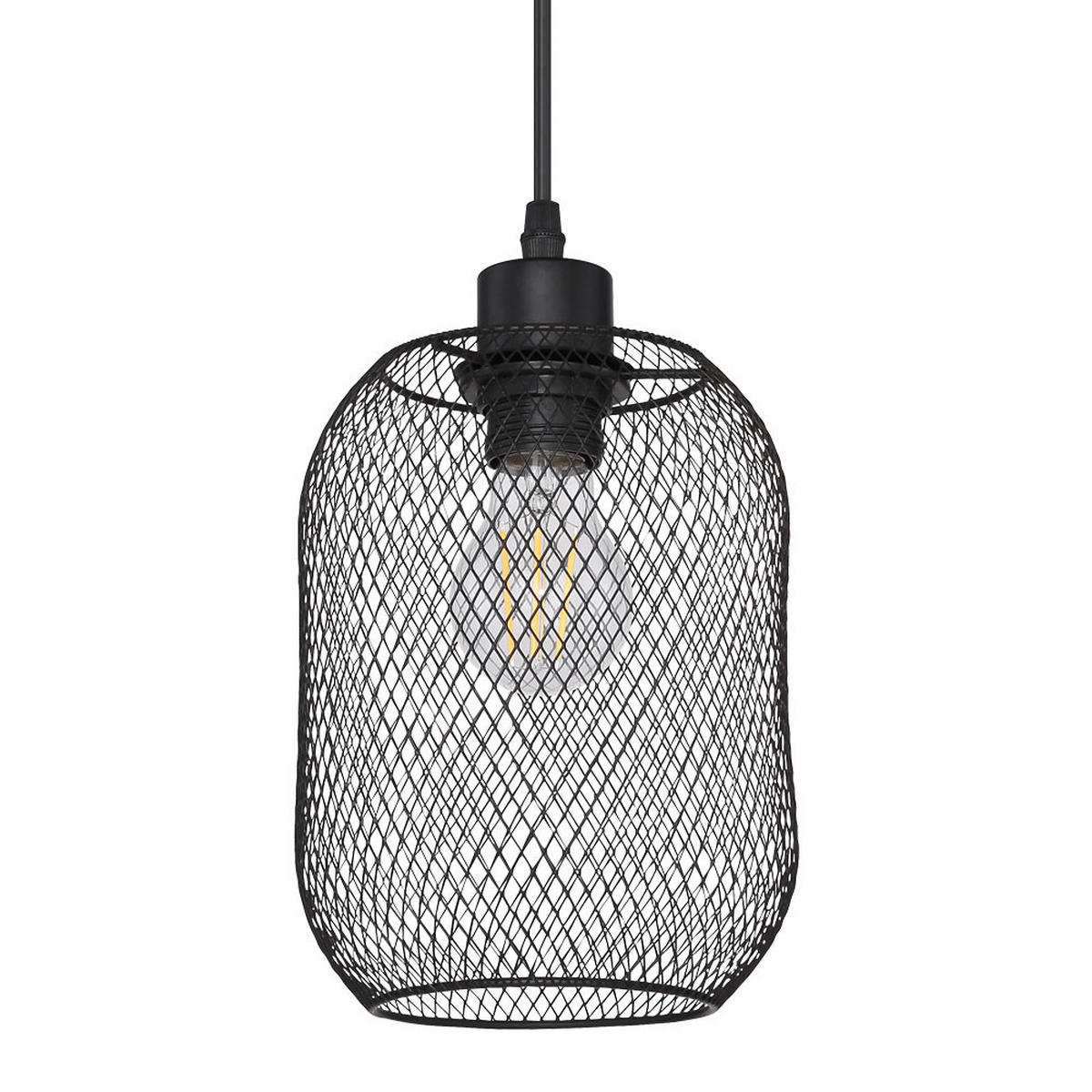 HÄNGELEUCHTE Metall Schwarz matt - Schwarz, Metall (15/15/120cm)