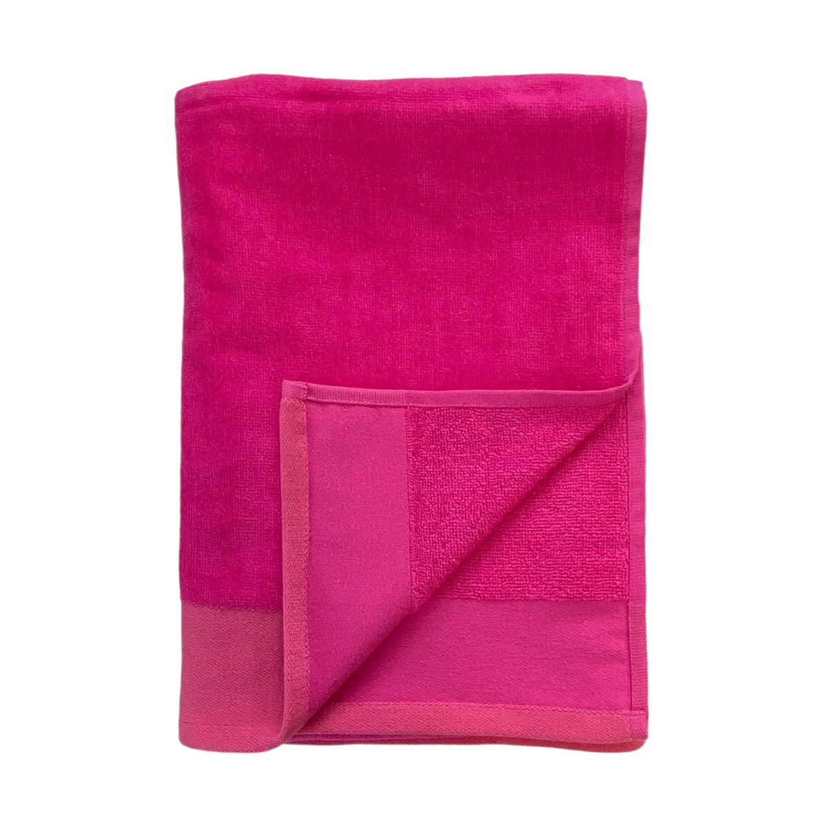 BADETUCH Velours uni Shady Fuchsia 90x160 370g/m² - Pink, Textil (90/160cm) - LE COMPTOIR DE LA PLAGE