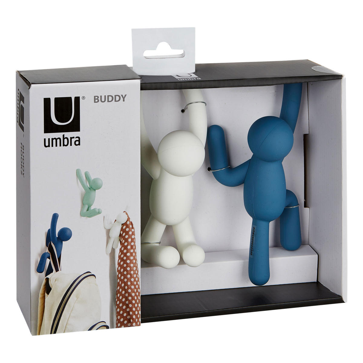 KLEIDERHAKEN Buddy, 3er Set, Pastell - Multicolor, Kunststoff (18.11/7.95/19.38cm) - Umbra