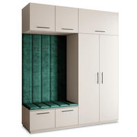 GARDEROBENSCHRANK REMA 200/240/60 cm Modern Garderobe-Set Kaschmir - Kaschmir/Grün, Holzwerkstoff (200/240/60cm) - MASSENO