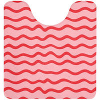 PREDLOŽKA PRED WC Hravé - vzor - červená 55x60 cm - ružová, textil/plast (55/1cm) - OnlyWow