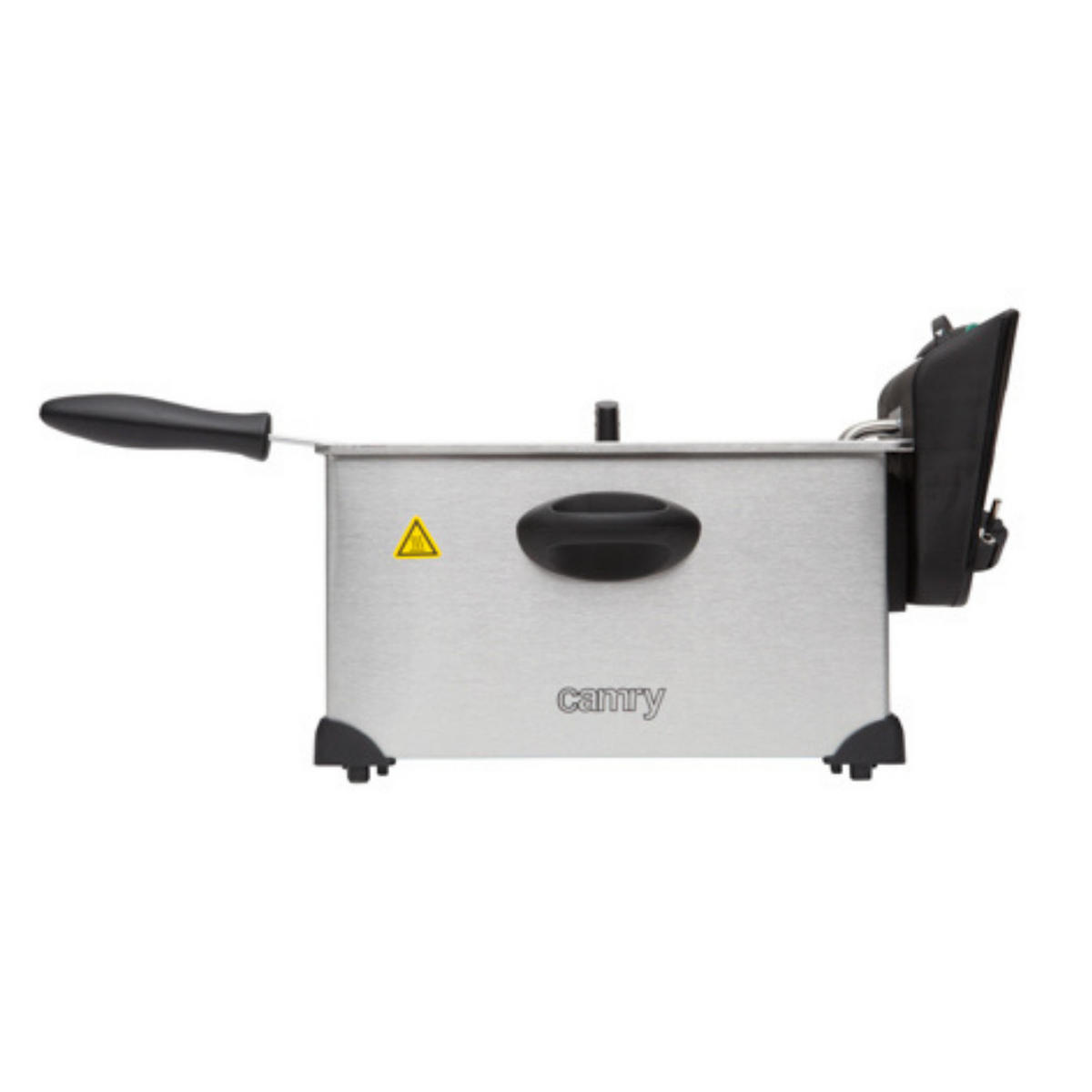 FRITTEUSE CR4909 Silber 3L 2000W - Silberfarben/Schwarz, Metall (22/26.5/45cm) - camry