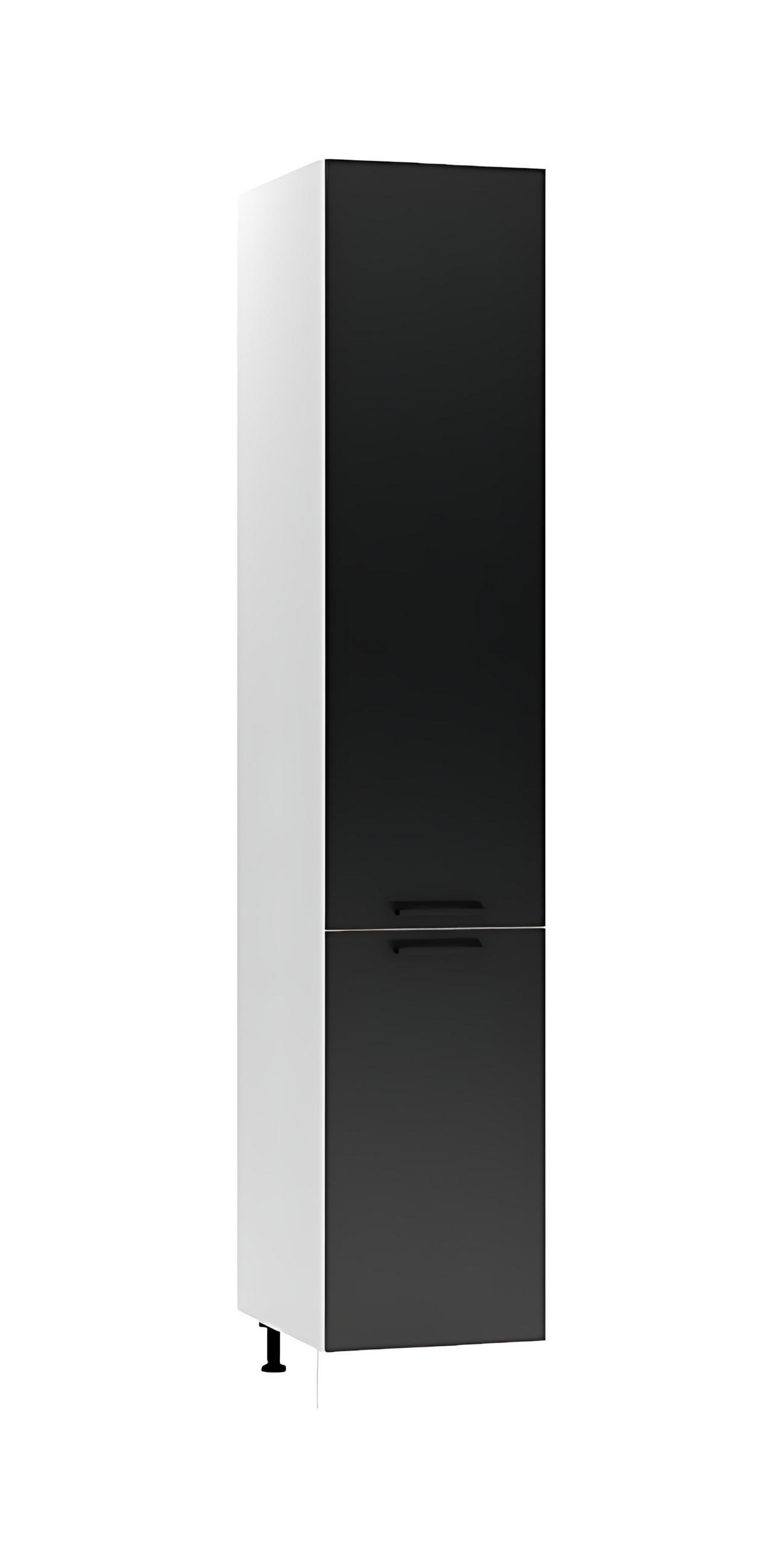 HOCHSCHRANK D40SŁ P/L - Dnoria - Praktische Aufbewahrungseinheit - Schwarz, Holz/Metall (40/213.3/56cm) - ROYAL24_MARKT