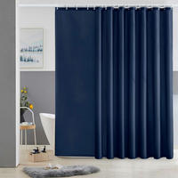 DUSCHVORHANG Dunkelblau 275 x 180 cm - Dunkelblau, Textil (275/180cm)