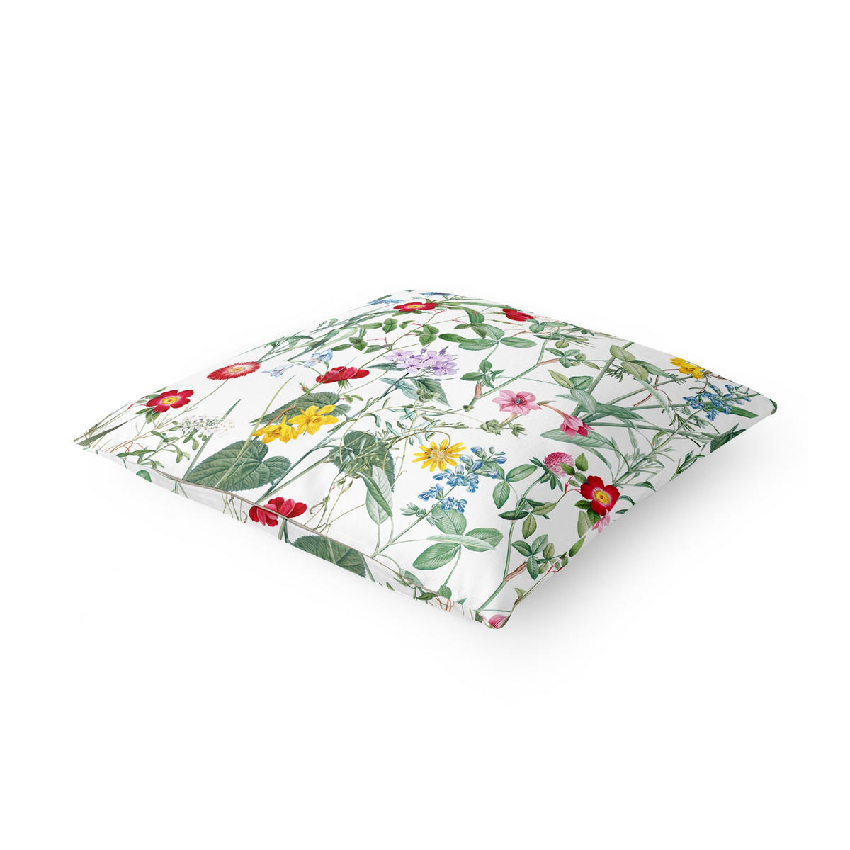 KISSENBEZUG Wildblumen auf Weiß 40/40 cm - Multicolor, Textil (40/40cm) - Bilderwelten