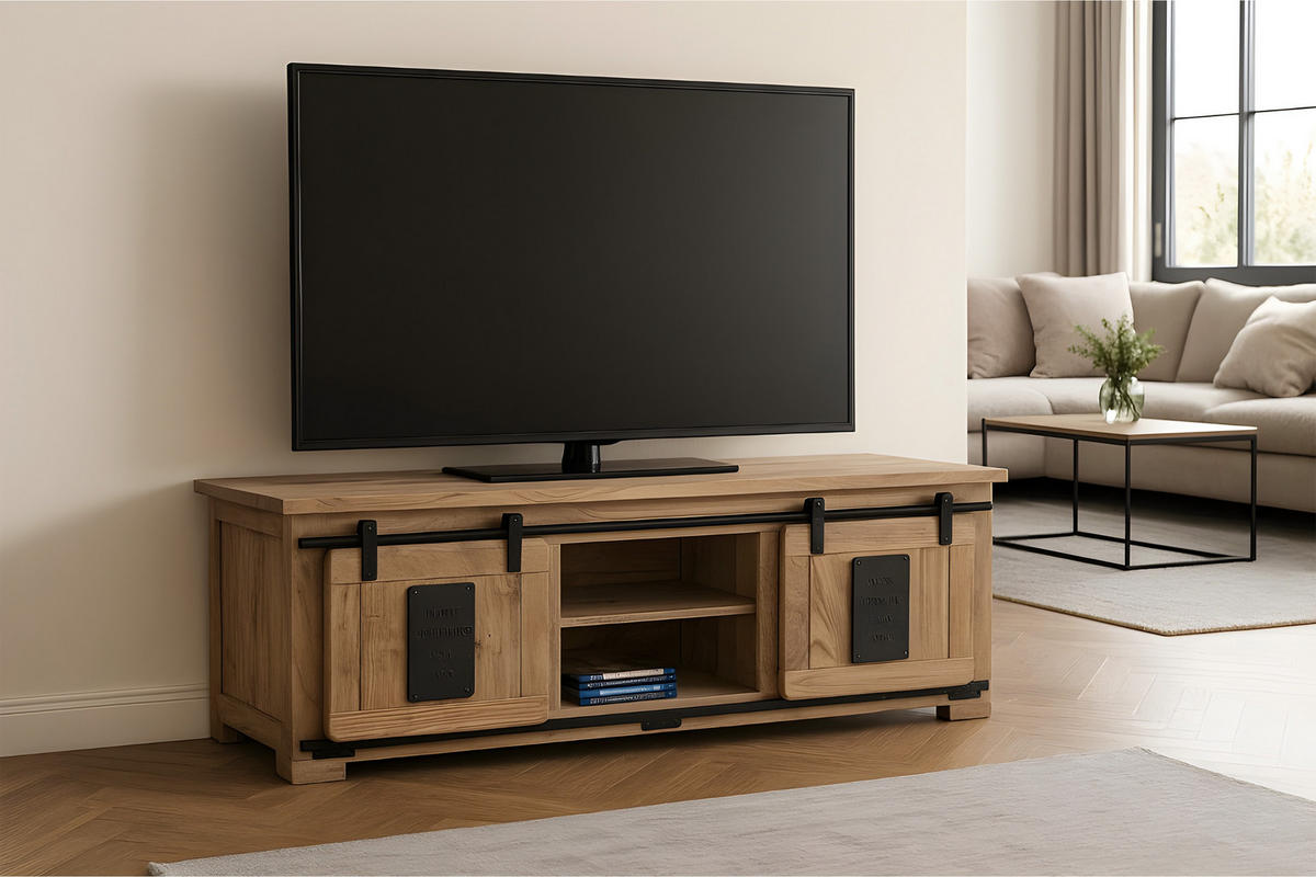 LOWBOARD LIBRO - Beige/Naturfarben, Holz (145/50/45cm) - SAM