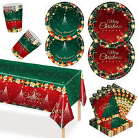 PARTYGESCHIRR Set Weihnachten 69-teilig für 16 Gäste - Multicolor, Papier (274/1.5/137cm)