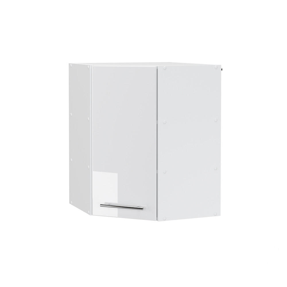 ECKHÄNGESCHRANK Fame-Line Weiß Hochglanz 57 cm - Weiß Hochglanz/Weiß, Holzwerkstoff (57/72/34.1cm) - Vicco