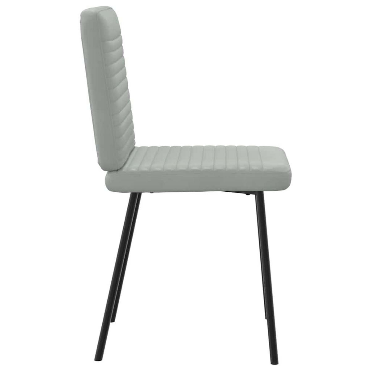ESSZIMMERSTÜHLE 2 Stk. Hellgrau Samt 45*54*83cm - Grau, Metall (45/83/54cm) - ZMH