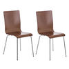 BESUCHERSTUHL Apeldoorn - 2er Set braun - Braun, Holz (43/87/47cm) - TPFLiving