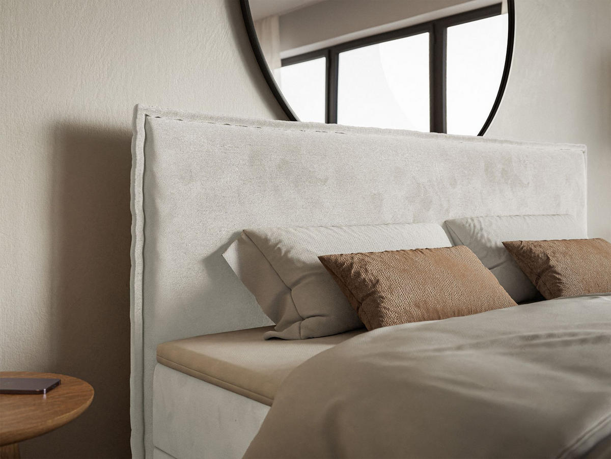 BOXBETT Softie Greige Velours wasserabweisend 140x200 cm - Taupe, Textil (140/200cm) - Selsey
