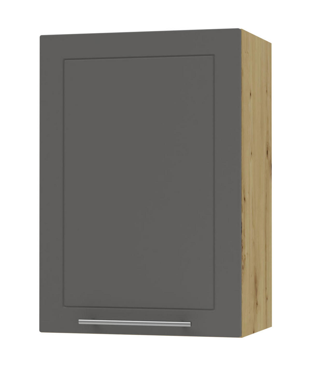 KÜCHENHÄNGESCHRANK Kvantum W2/50 Graphit Matt / Eiche Artisan Matt 50 / 32,5 / 72cm - Graphitfarben/Eiche Artisan, Holz/Holzwerkstoff (50/72/32.5cm) - Feldmann-Wohnen
