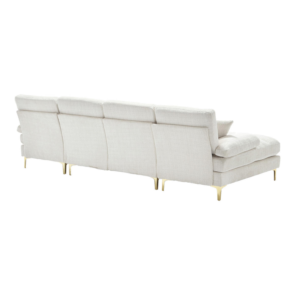WOHNLANDSCHAFT DE-33616 U-Form mit zwei Liegesitzen Beige - Beige, Holzwerkstoff (272/88/136cm) - ComfortXL