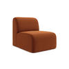 SOFAELEMENT Samt Stoff Orange - Terracotta/Schwarz, Holzwerkstoff/Kunststoff (70/75/94cm) - Makamii