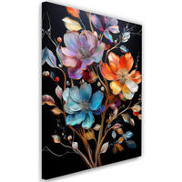 WANDBILD bunte blumen abstraktion - Multicolor, Textil (40/60cm) - Feeby