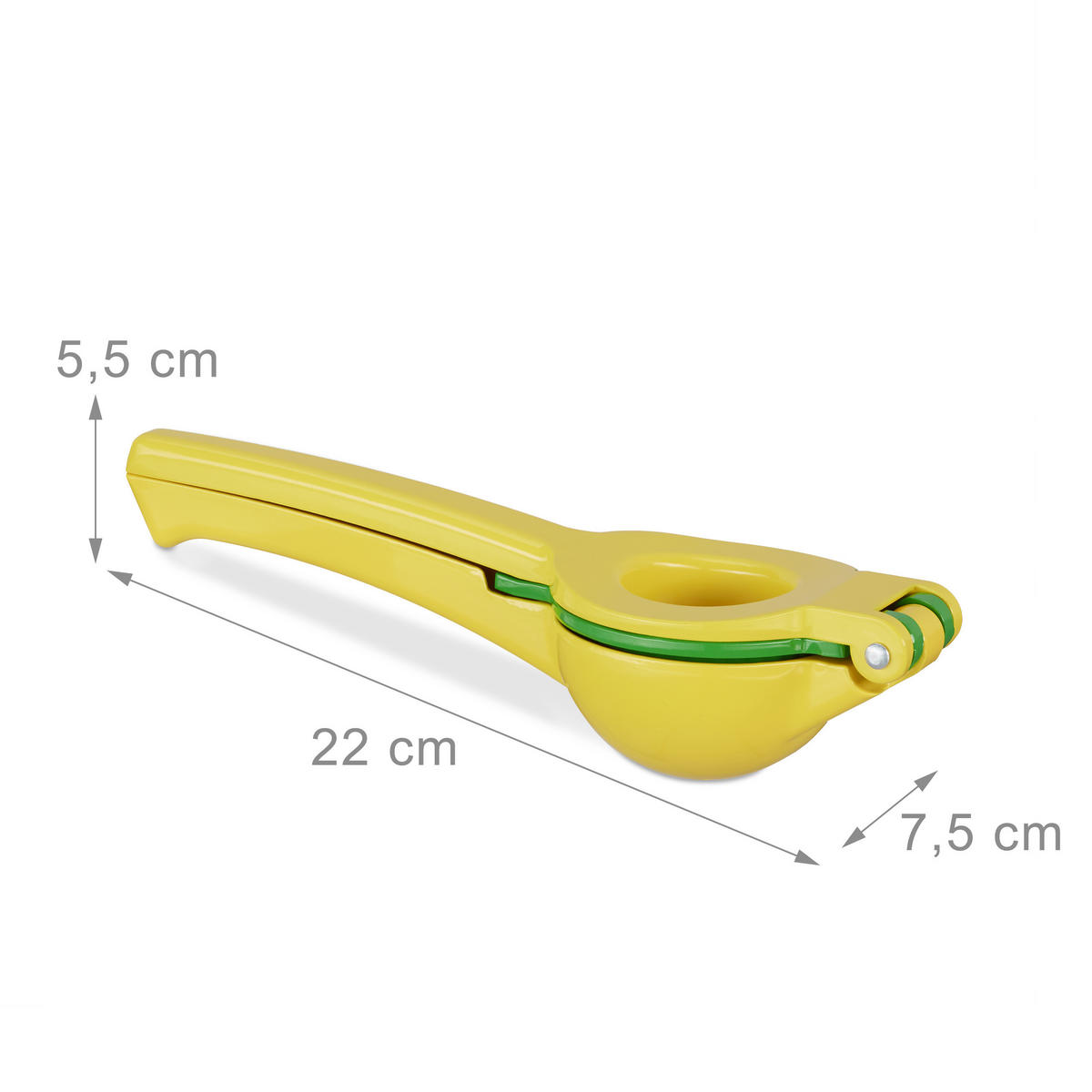 ZITRUSPRESSE - Gelb, Metall (7.5/5.5/22cm) - Relaxdays