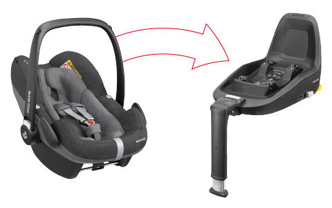 Babyschale mit ISOFIX Basisstation