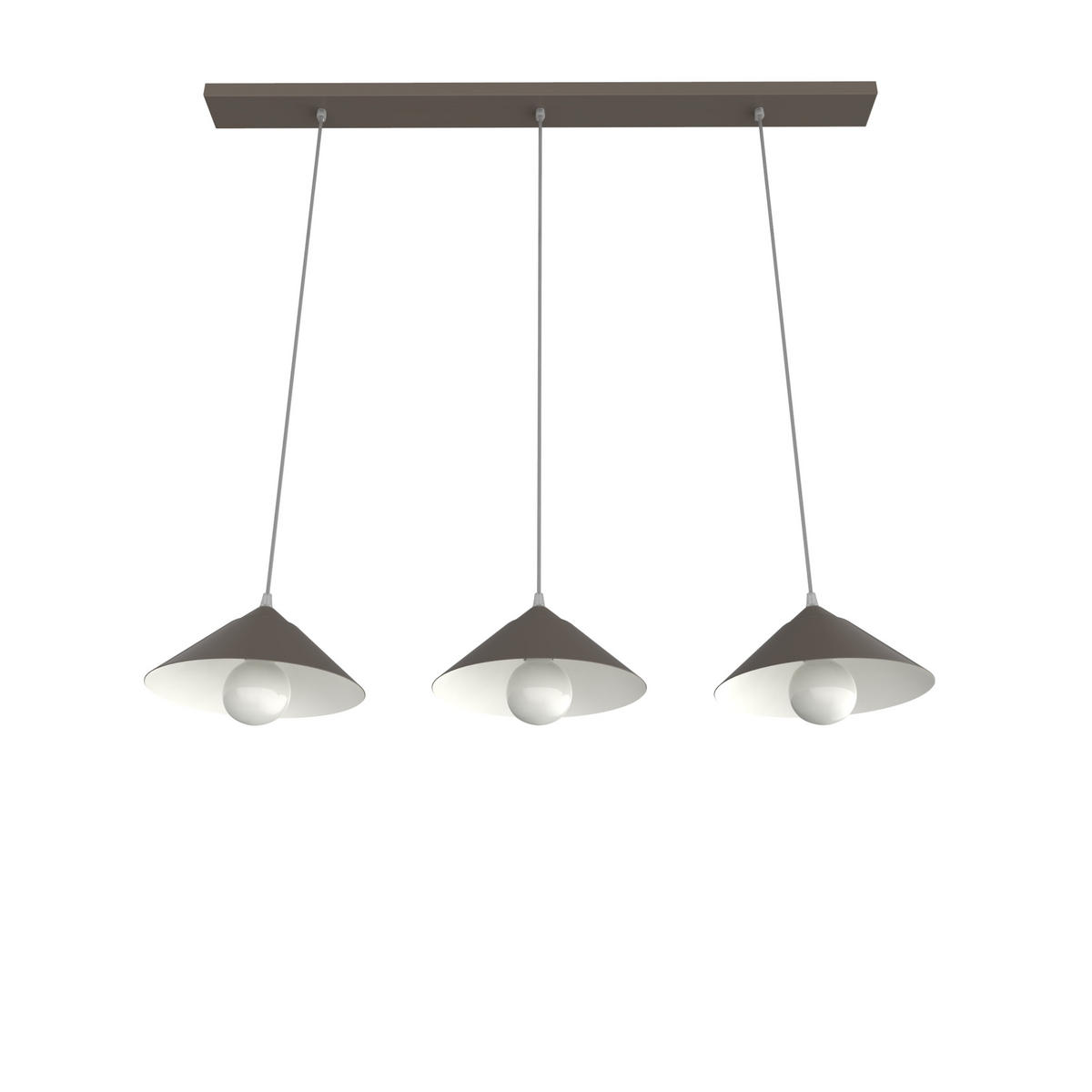 HÄNGELEUCHTE - Graubraun, Metall (25/100/120cm) - Lumicom