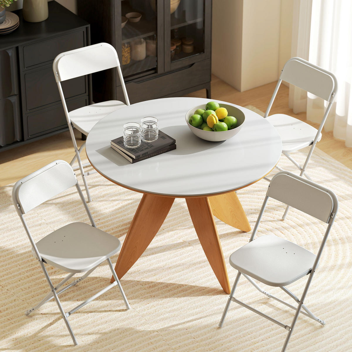 KLAPPSESSEL Weiß 4 Stück - Weiß, Kunststoff (45/79.5/49cm) - GiPP