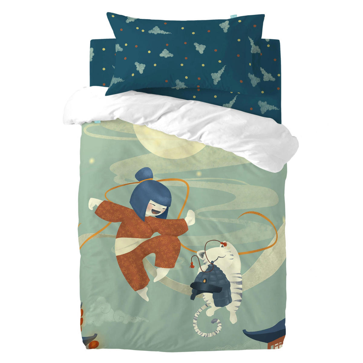 BETTBEZUG 2er-Set teiliges the warrior 115x145 cm (kinderbett) mehrfarbig - Multicolor, Textil (115/145cm) - Happy Friday