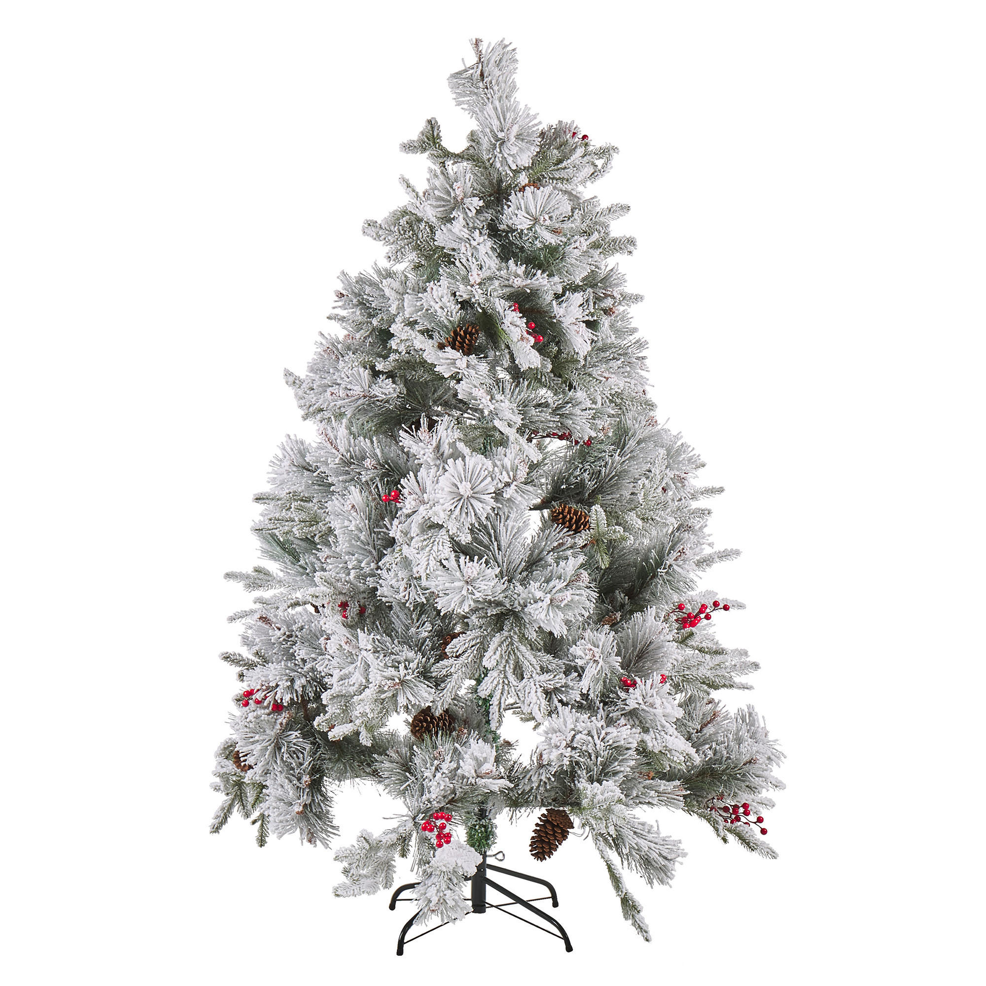 WEIHNACHTSBAUM 180 cm Weiß Masala - Weiß, Kunststoff (180cm) - Beliani