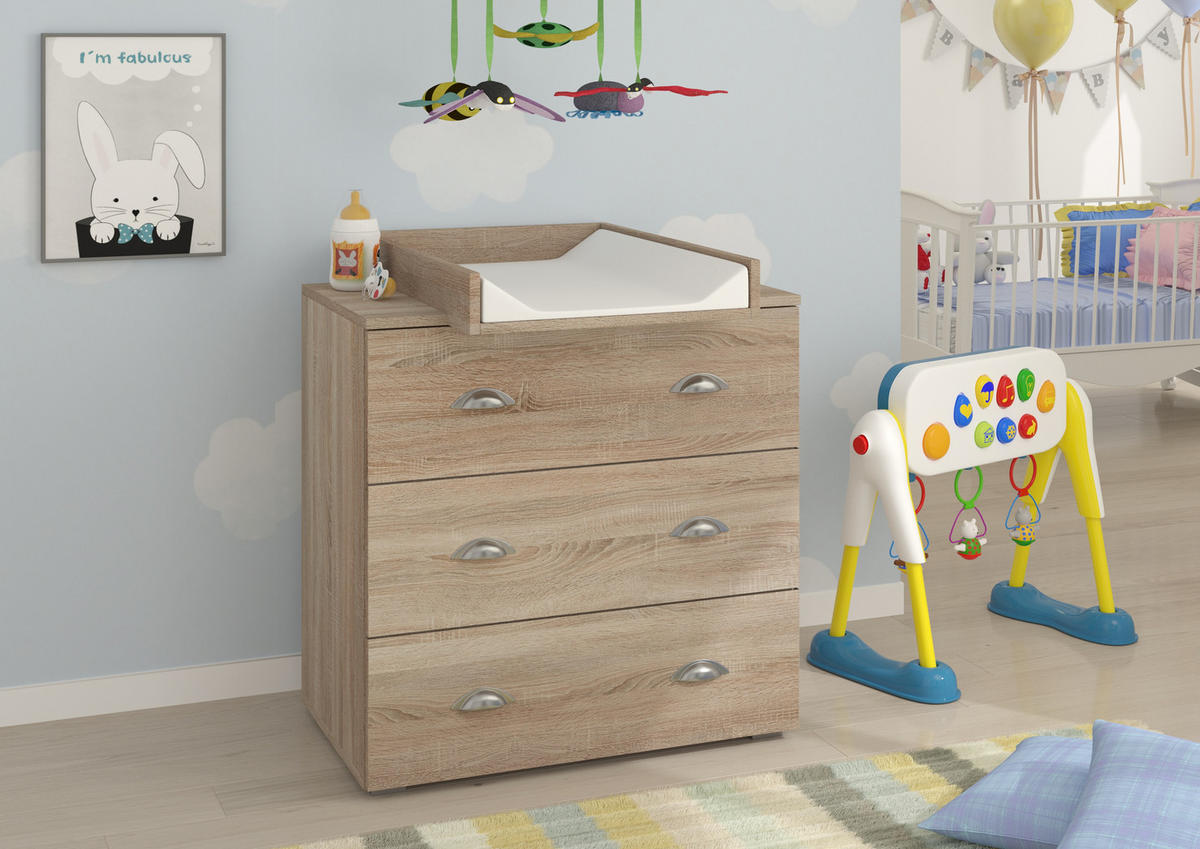 KOMMODE Sonoma 80/90/72 - Sonoma Eiche, Holzwerkstoff (80/90/72cm) - RAUMHIRSCH FURNITURE