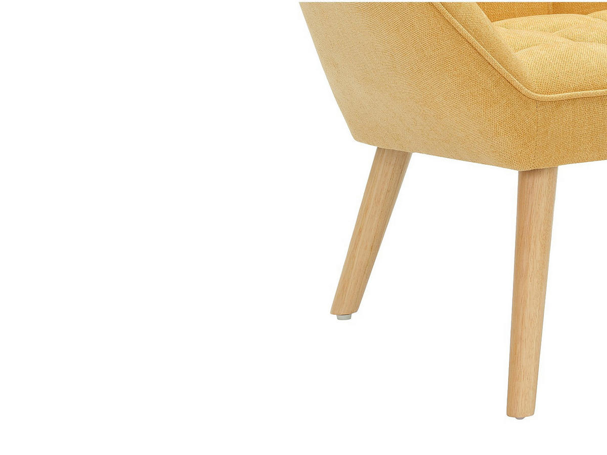 SESSEL - Stoff - Senfgelb - CASERTA - Gelb, Textil (82/77/73cm) - Vente-Unique