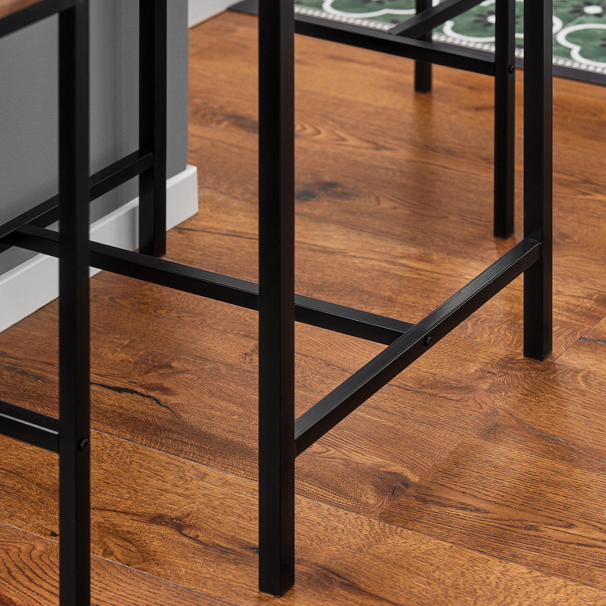 BARTISCH + 2 x BARHOCKER - Naturfarben, Holzwerkstoff (60/97/60cm) - SoBuy