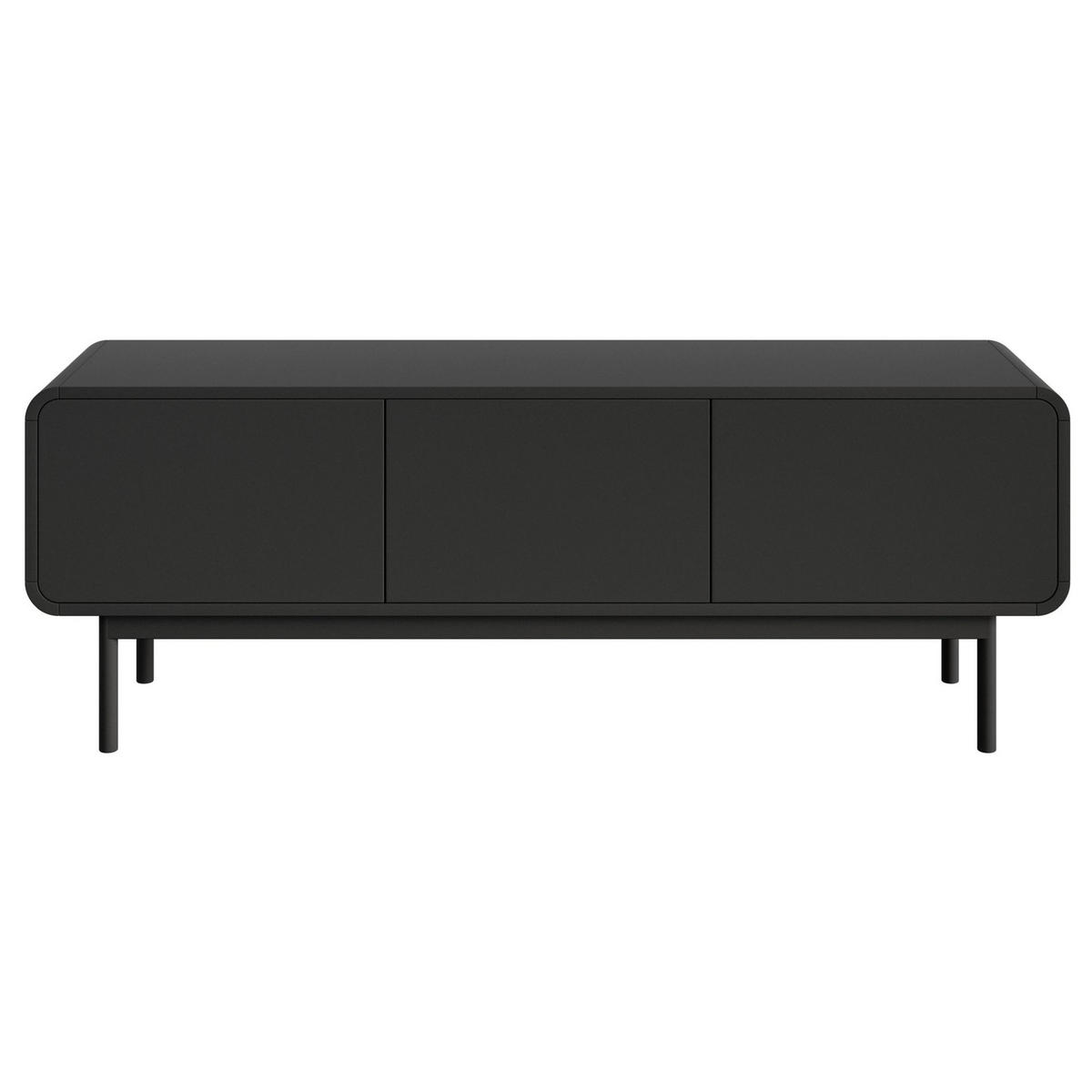 TV-LOWBOARD Oro Schwarz mit 3 Schubladen 154 cm - Schwarz, Holz/Holzwerkstoff (154/53.4/40cm) - Selsey