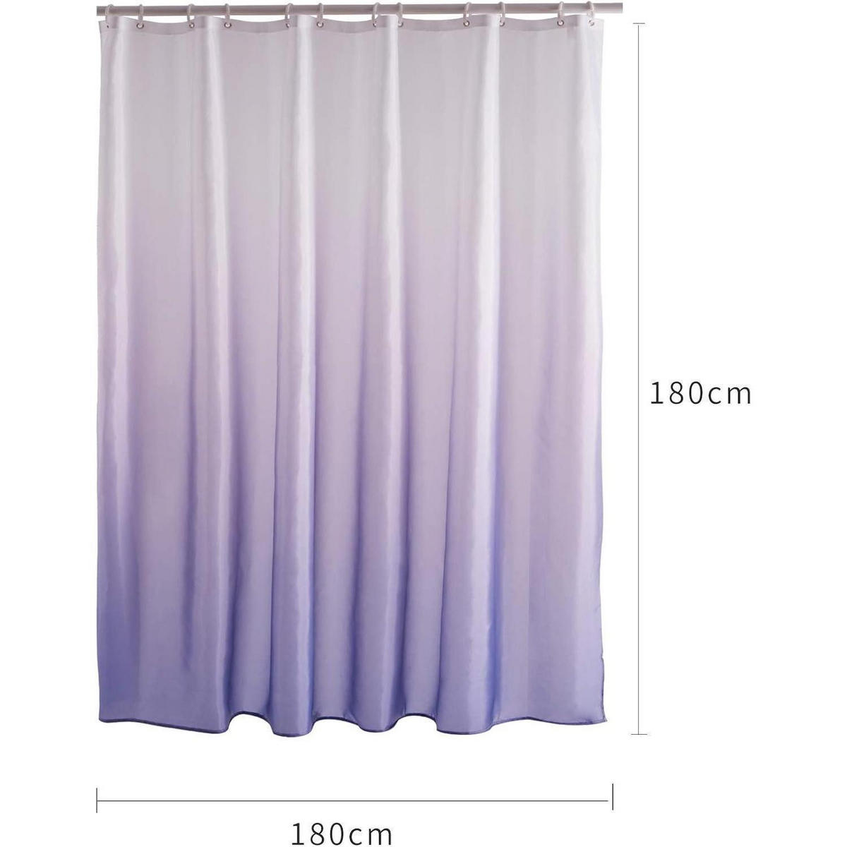 DUSCHVORHANG 180 x 180 cm Lila Gradient Anti-Schimmel Wasserdicht Textil - Lila, Textil (180/180cm)
