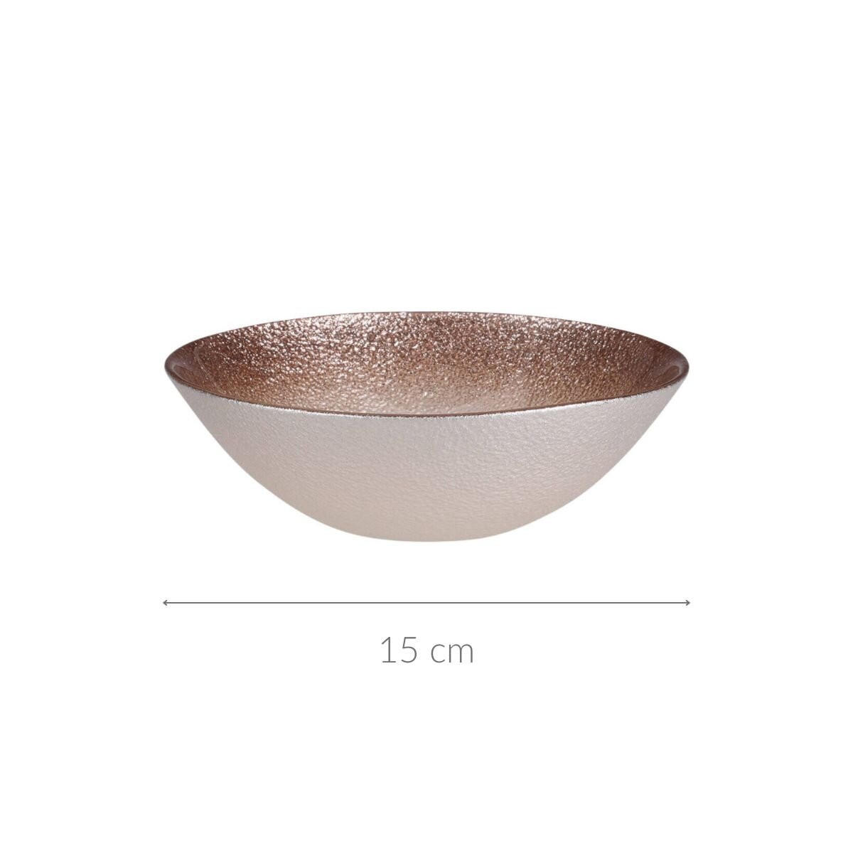 GLASSCHALE Beryt Ø 15 cm - Braun, Glas (15cm) - Home Styling Collection