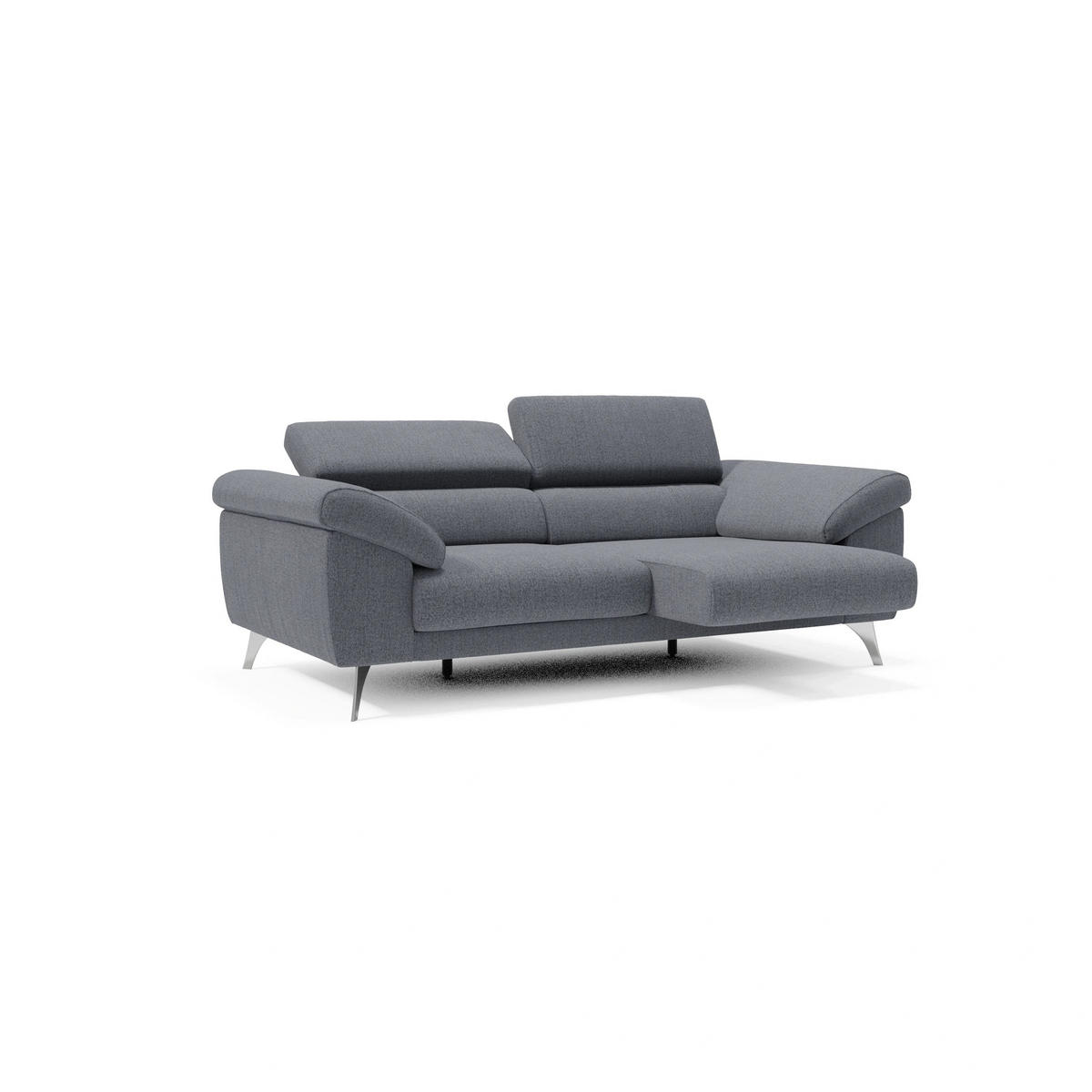 LINEARSOFA Donatello - Graphitfarben, Metall (183/76/102cm) - Divani.store