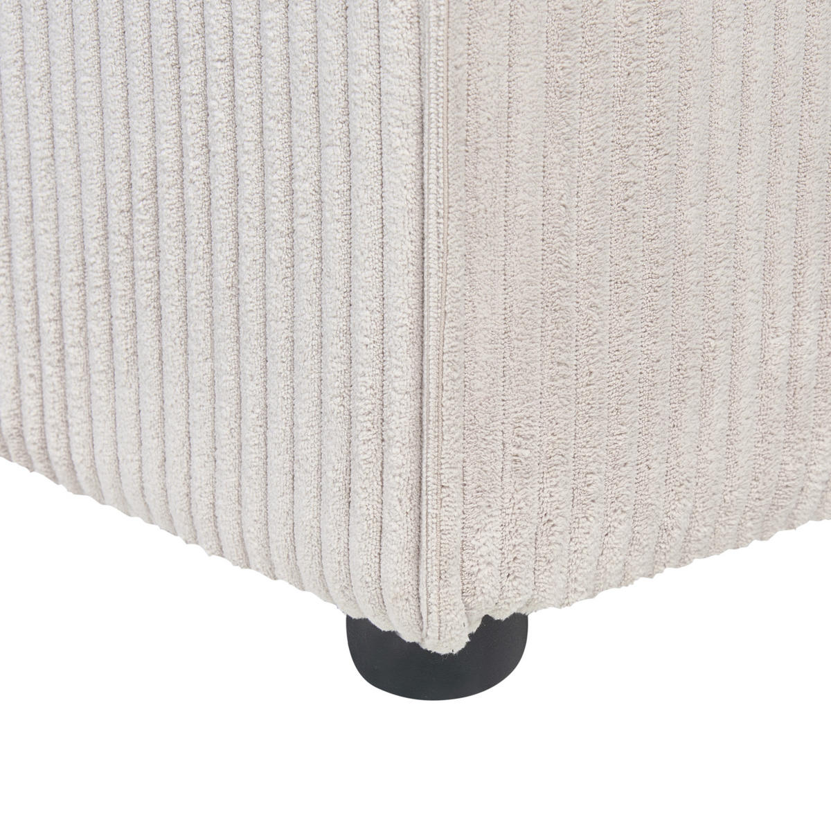 ECKMODUL Cord Beige rechtsseitig Lemvig - Beige, Textil (83/78/83cm) - Beliani