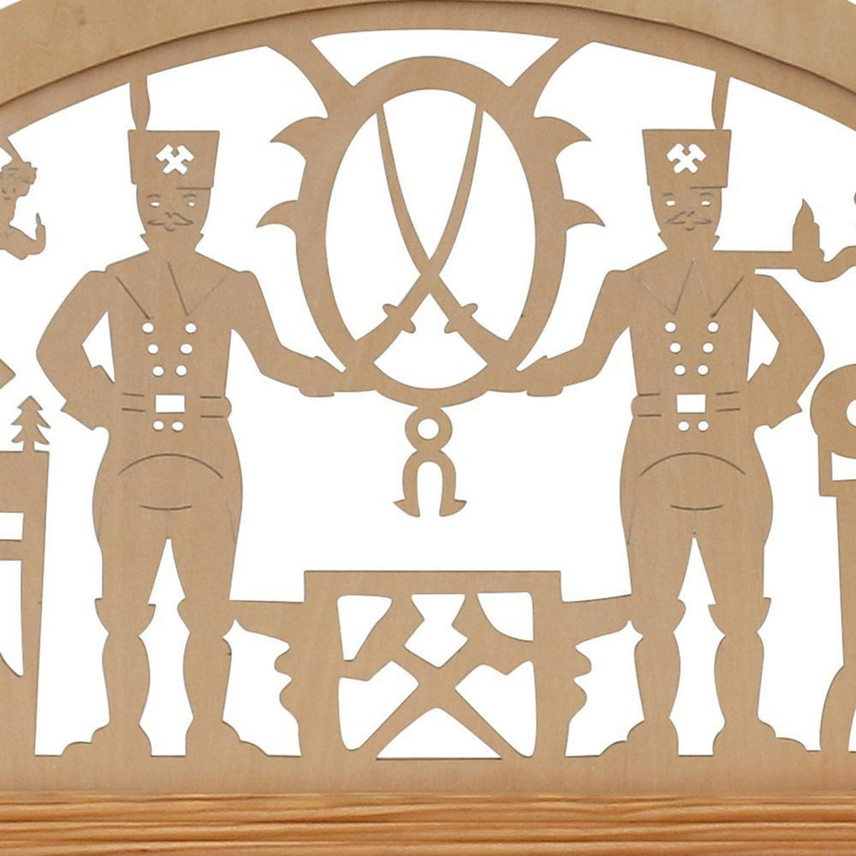 SCHWIBBOGEN Bergleute 10-flammig - Multicolor, Holz (0.1/1/0.1cm) - Dekoteam24