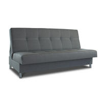 SCHLAFSOFA Bella - Silberfarben/Grau, Holz/Kunststoff (187/94/90cm)