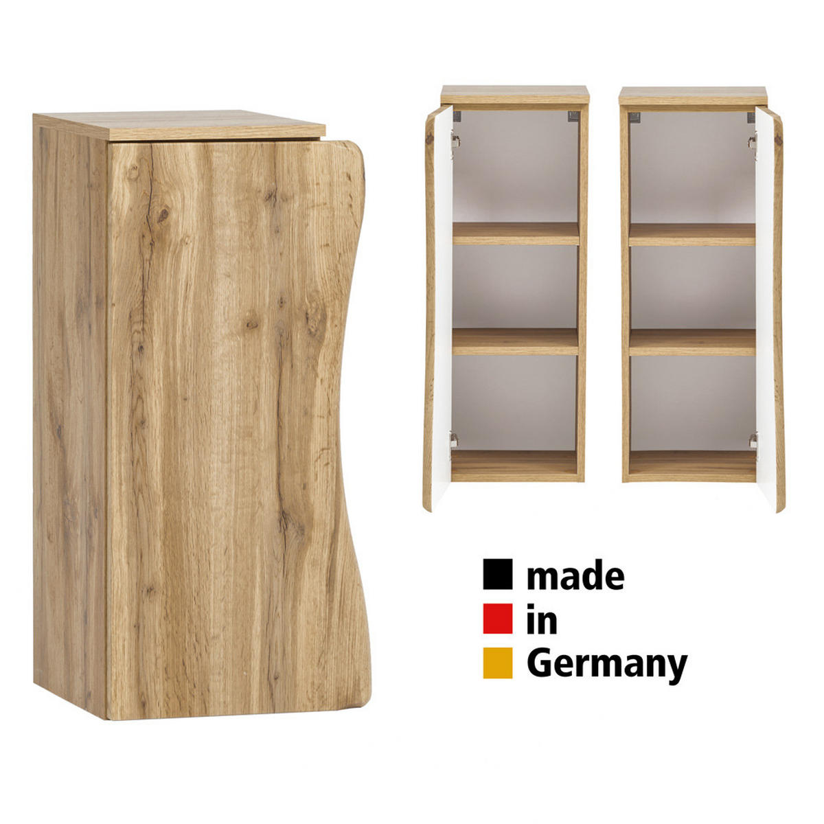 UNTERSCHRANK Kahla-03 - Braun, Holzwerkstoff (38/79/35cm) - Lomado
