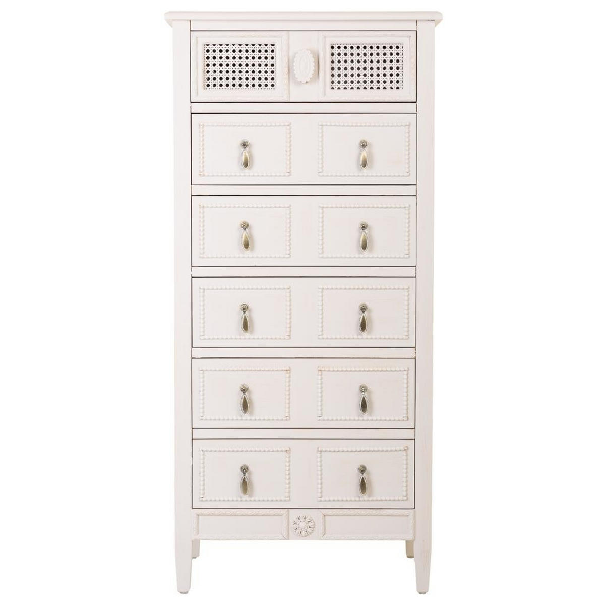 KOMMODE aus Holz mit 6 Schubladen 56x36x119 cm - Multicolor, Holzwerkstoff (56/36/119cm) - Wanderlust