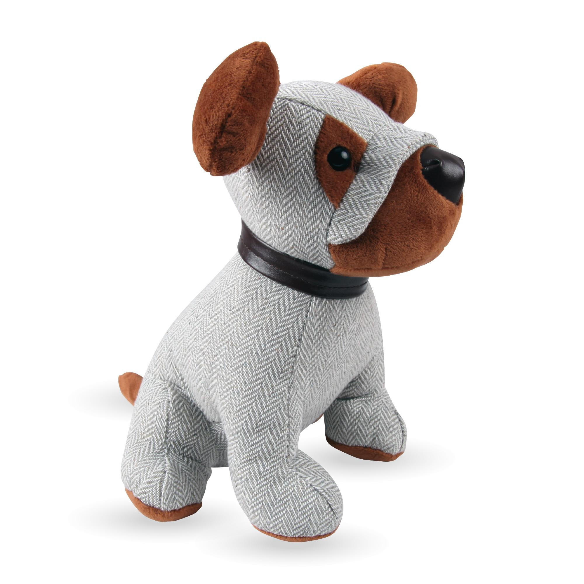 TÜRSTOPPER Labrador 25x20cm ( Braun/Silber ) - Silberfarben/Braun, Textil (16/25cm)