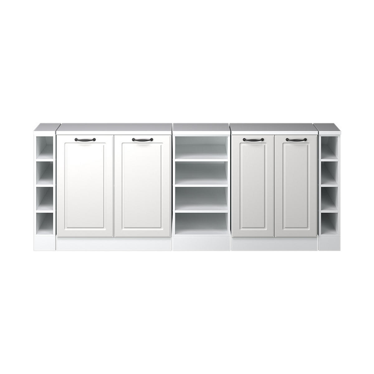 ŠATNÍKOVÁ ZOSTAVA PRE ŠIKMÉ STRECHY Rion Biely vidiecky dom 210 cm Súprava 5 korpusov skrine hĺbka 60 cm - biela, kompozitné drevo (210/83.8/60cm) - Vicco