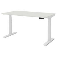 SCHREIBTISCH Elektrisch höhenverstellbarer Kinderschreibtisch JUNIOR Curved Signalweiß Signalweiß 120/70/52.5-121cm - Weiß, Holzwerkstoff/Metall (70/120/121cm) - ASSMANN