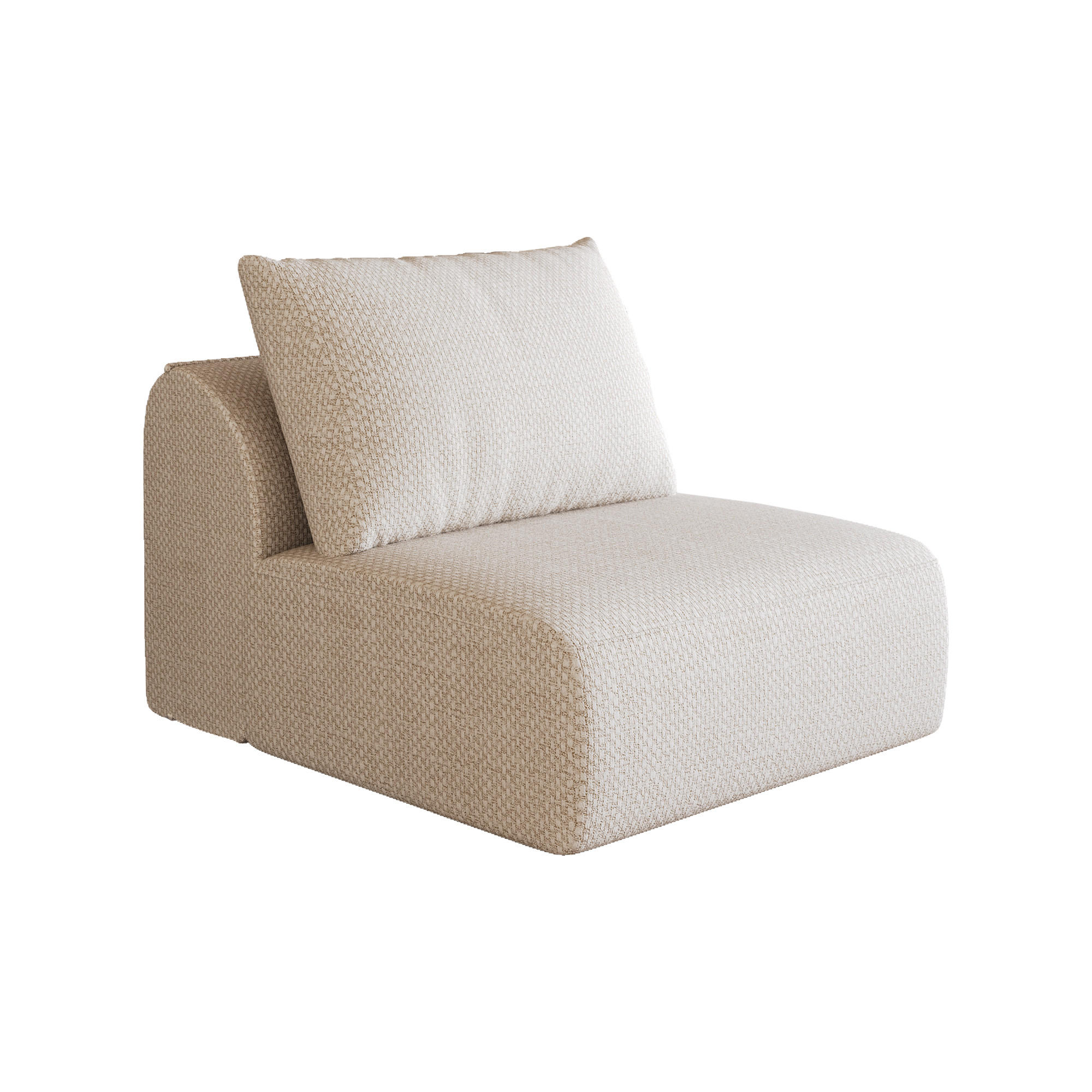 SOFAELEMENT DE-34711 1‑Sitzer‑Modul Weiß - Weiß, Textil (80/85/70cm) - ComfortXL