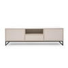 TV-SCHRANK Genua, Fernsehtisch mit 2 Türen und 1 Schublade, Lowboard in Größe: 160 x 48,5 x 45 cm, Fernsehschrank in Farbe: Creme - Beige, Holzwerkstoff (160/48.5/45cm) - Agmat-Furniture