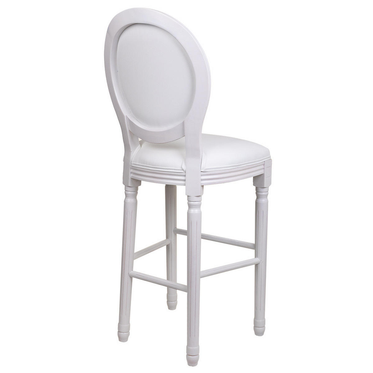 HOCKER aus Holz 52x46x116 cm - Weiß, Fell (52/116/46cm) - Wanderlust