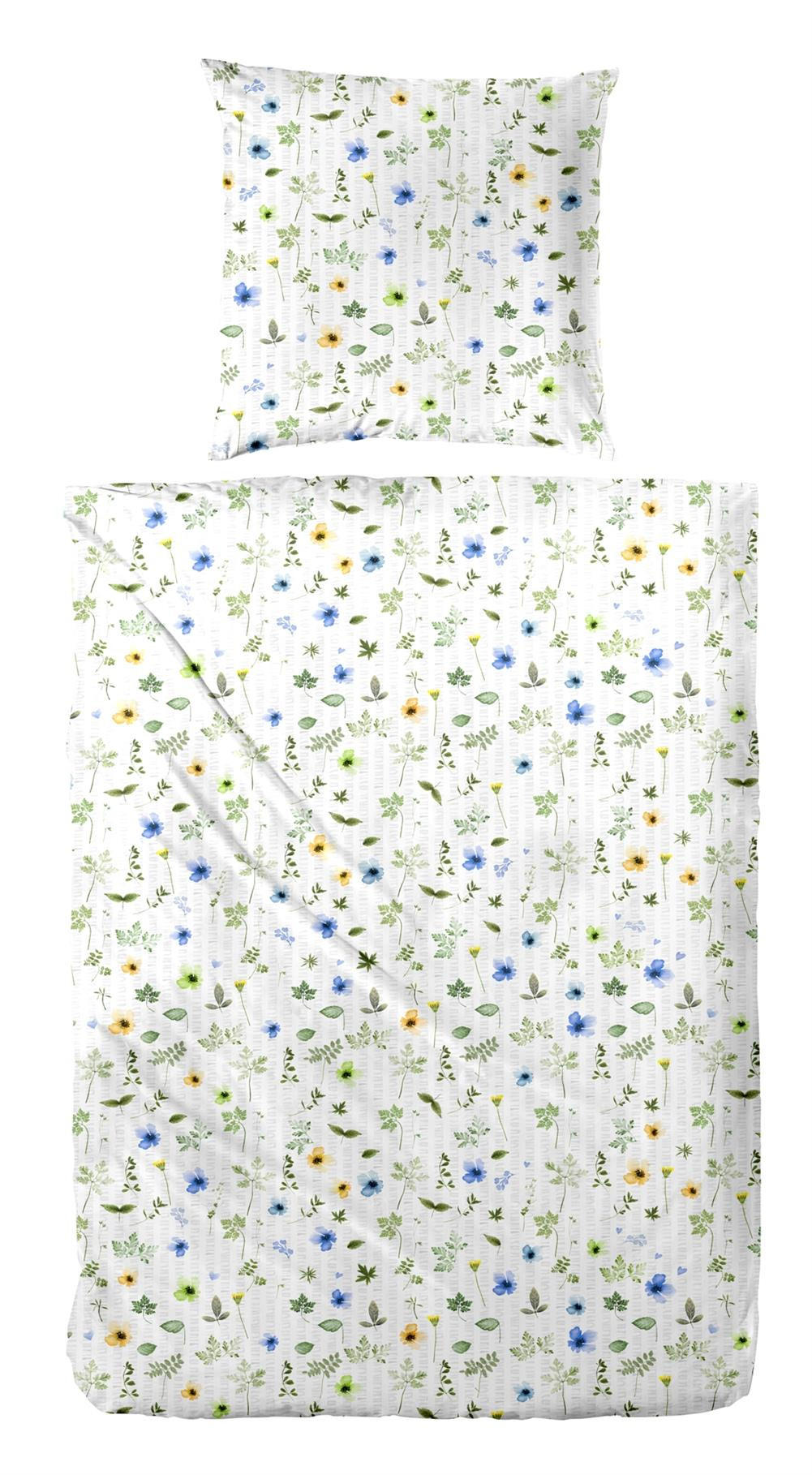 Carpe Sonno Seersucker-Bettwäsche Weiß 155x220 cm