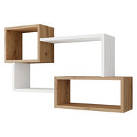 WANDREGAL Trio 005 - Eiche Wotan/Weiß, Holzwerkstoff (87/54/18cm) - MIRJAN24