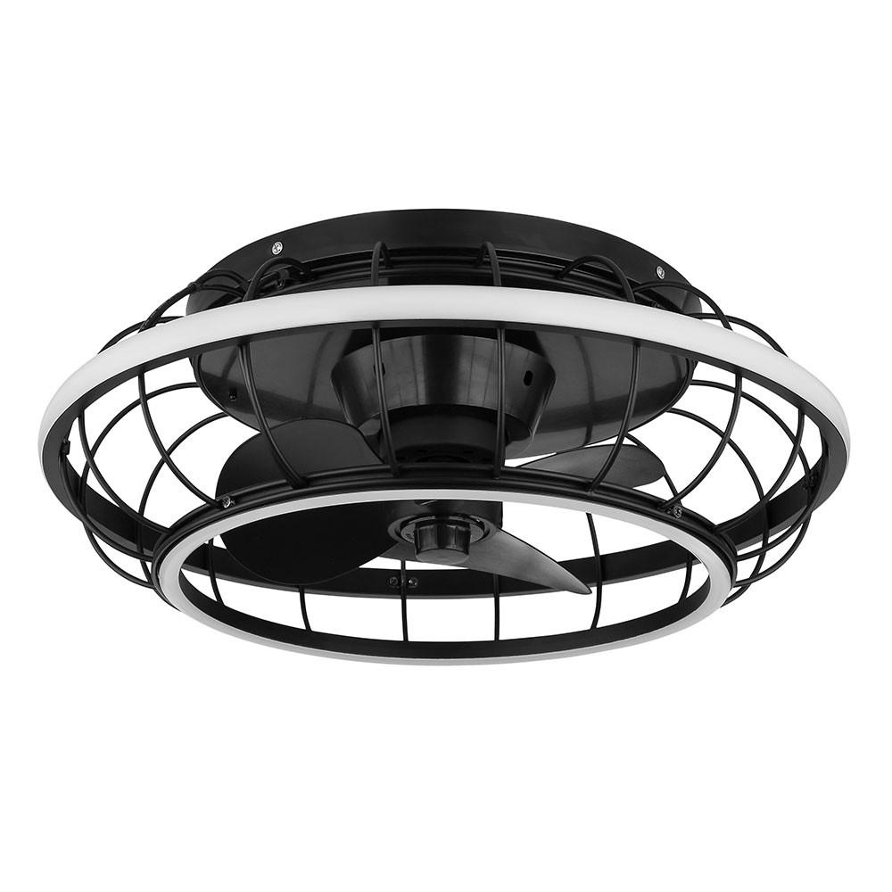 LED DECKENLEUCHTE Leonhard Schwarz Kunststoff - Schwarz, Metall (50/50/18cm) - Globo Lighting